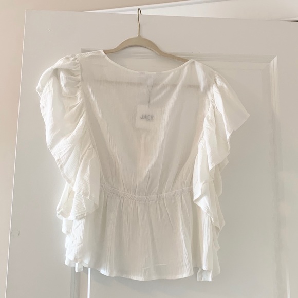 Lulus Ruffles White Button-Up Top - Picture 6 of 9